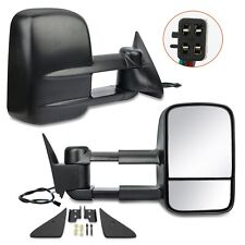 Pair Tow Mirrors For 1988-1998 Chevy Gmc Ck 1500-3500 Power Towing Side Mirror