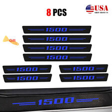 8x For Ram 1500 Blue Truck Carbon Fiber Cab Door Sill Plate Protector Covers Y6