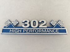 302 Ford Chevy High Performance Chrome Emblem Steel Sbc Sbf Hot Rod Drag Race