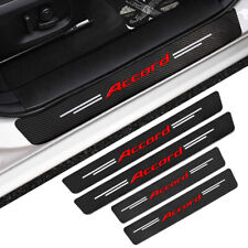 4pcs For Honda Accord Carbon Fiber Car Door Sill Plate Protector Cover Sticker