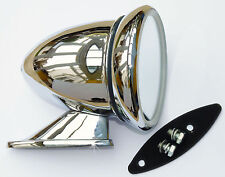 Classic Car Racing Chrome Bullet Style Wing Door Mirror With Convex Mirror Glass