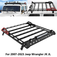 Offroad Roof Rack For 2007-2023 Jeep Wrangler Jk Jl 4 Door With 144w Light Bar