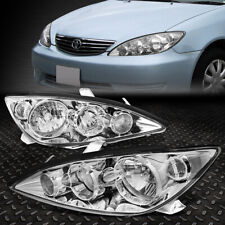 For 05-06 Toyota Camry Factory Style Chrome Housing Clear Corner Headlight Lamps
