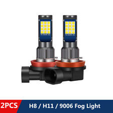 Pair H8h119006 Car Hd Led Front Fog Light Bulbs Kit 7 Color 6000k Universal