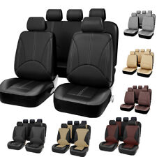 For Toyota Auto Car Seat Cover Full Set Pu Leather 5-seats Front Rear Protector