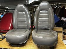 98-02 Ford Explorer Ranger Gray Leather Bucket Seats Drivers Is Power