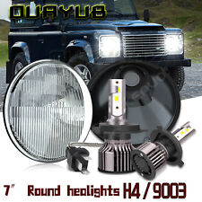 For Land Rover Defender 90 110 Pair 7 Inch Round Led Headlights Drl Hilo Beam