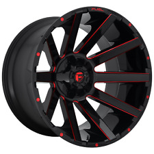 20x9 Fuel D643 Contra Gloss Black Red Tinted Clear Wheel 8x6.5 1mm