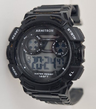 Armitron Pro Sport Mens Digital Watch Black Md16392 Water Resistant 165 Ft