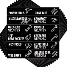 Toolbox Organization Magnetic Labels - 80 Large Tool Chest Organizer Labels Wit