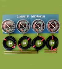 Four Motorcycle Carburetor Carb Synchronizer Vaccum Gauge Tool Sync Gauge Dials
