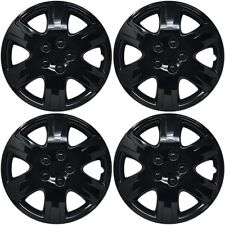 4 Pc Set 15 Inch Glossy Black Hub Caps Cover For Oem Steel Wheel Covers Cap