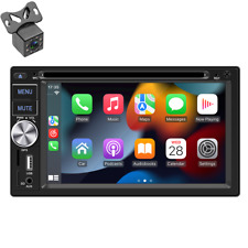 Double Din Radio Car Stereo Bluetooth Dvd Player Carplay Android Auto Wcamera
