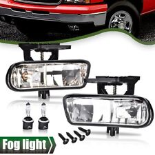 Fit For 1999-2002 Gmc Sierra Clear Front Bumper Fog Lights Driving Lamps Lh Rh