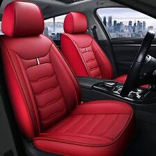 Car Seat Covers For Ford Mustang Mach-e Front Pair Waterproof Pu Leather Red