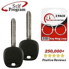 2 New Replacement Ignition Chip Car Key With 4c Transponder For Toyota Toy43at4