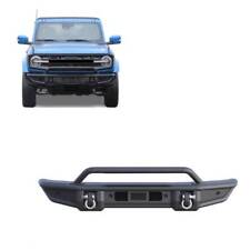 Black Horse Fb1 Tubular Light Duty Armour Front Bumper Fit 2021-2024 Ford Bronco