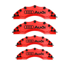 Audi Brake Caliper Cover Customized Design 4 Pieces  Red