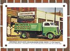 Metal Sign - 1940 Chevy Coe Stake Truck - 10x14 Inches
