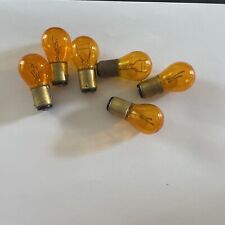 Lot Of 6 Lights Ge Amber Auto Lamp Bulbs Restoration Parts Oem 6 Pc Lot