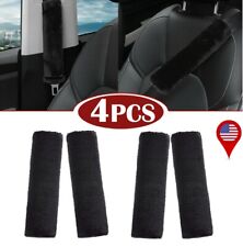 4 Pack Sheepskin Car Seat Belt Cover Wool Seatbelt Soft Auto Shoulder Pad Cover