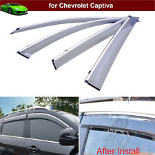 For Chevrolet Captiva 2011-2024 Car Window Visors Deflector Rain Guards Chrome