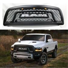 Fit For 2009-2012 Dodge Ram 1500 Grille Rebel Style Front Grill Hood 3 Led Usa