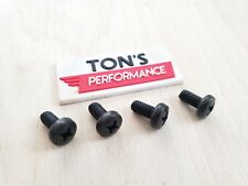 Replacement For Audi Luxury Auto License Plate 4 Screws Black Stainless Bolts