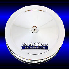 Chrome Air Cleaner For Small Block Chevy 400 Engines With 400 Blue Emblem
