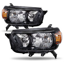 For 2010-2013 Toyota 4runner Blk Housing Amber Corner Headlights Assembly Lamps