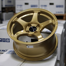 One Enkei Pf05 15x8 25 4x100mm Lightweight Track Racing Wheel 25mm Offset Gold