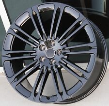 Set4 22 22x9.5 5x120 Gloss Black Wheels Fit 2023 Range Rover Hse Sport Svr...