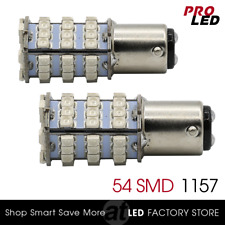 1157 Led Brake Light Bulbs Red Tail Stop 54-smd 10341178a2057a2357na