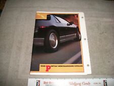 Rare 1986 Pontiac Dealership Merchandising Catalog Fiero Trans-am Grand-am