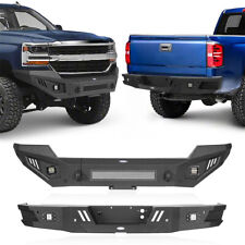 Off-road Front Rear Bumper Guard Wled Lights For 2016-2018 Chevy Silverado 1500