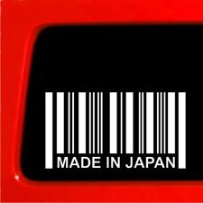Made In Japan Sticker Barcode Decal Car Truck Honda Jdm Rising Sun Import Race