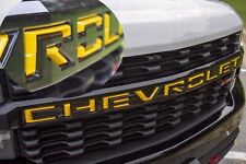 New 2019-2021 Chevrolet Silverado Custom Grille Insert Emblem Badge Yellow