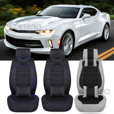 5-seats Full Luxury Leather Car Seat Cover Rear Back Cushion For Chevy Camaro Ss