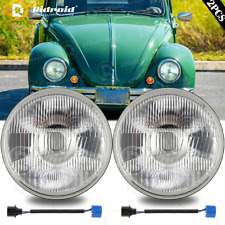 Dot Round Conversion Headlights Kit Clear Lens 7 Inch Headlights For Vw Beetle