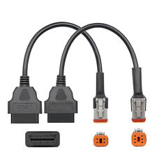 2x 4 Pin 6 Pin To Obd2 Diagnostic Cables Adapter Fit Harley Davidson Motorcycle