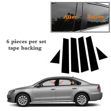 6x Set Door Trim Pillar Posts Black Cover Fits Vw Passat 2011-2019 4dr Sedan Us