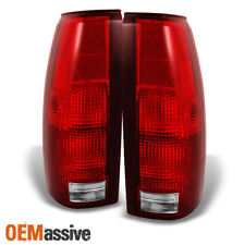 Fit 88-98 Ck C10 Gmc Sierra Suburban Pickup Truck Red Clear Tail Light Lamps