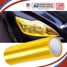 Gloss Glossy Vinyl Wrap Car Auto Vehicle Sticker Decal Film Golden Yellow