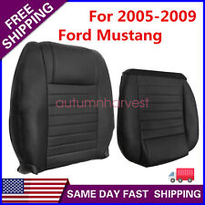 For 05-09 Ford Mustang Gt Driver Replacement Perforated Leather Seat Cover Black