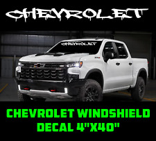 Chevy Truck Windshield Silverado Sticker Vinyl Decal Tailgate Off-road Turbo Us
