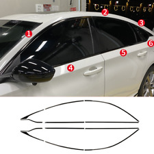 For 2018-23 Honda Accord Glossy Black Steel Window Frame Strip Trim Accessories