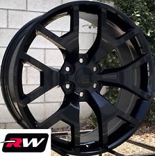 24 X10 Inch Chevy Suburban Factory Style Honeycomb Wheels Gloss Black Rims 31