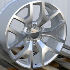 20 Silver Machined Honeycomb Style Wheels 20x9 6x139.7 31mm Chevy Gmc Yukon