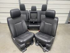 1999-2016 Ford F250 F350 F450 Super Duty Black Leather Lariat Front Rear Seats