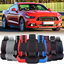 Car Seat Covers Deluxe Pu Leather Front Rear Cushion For Ford Mustang Gt Focus